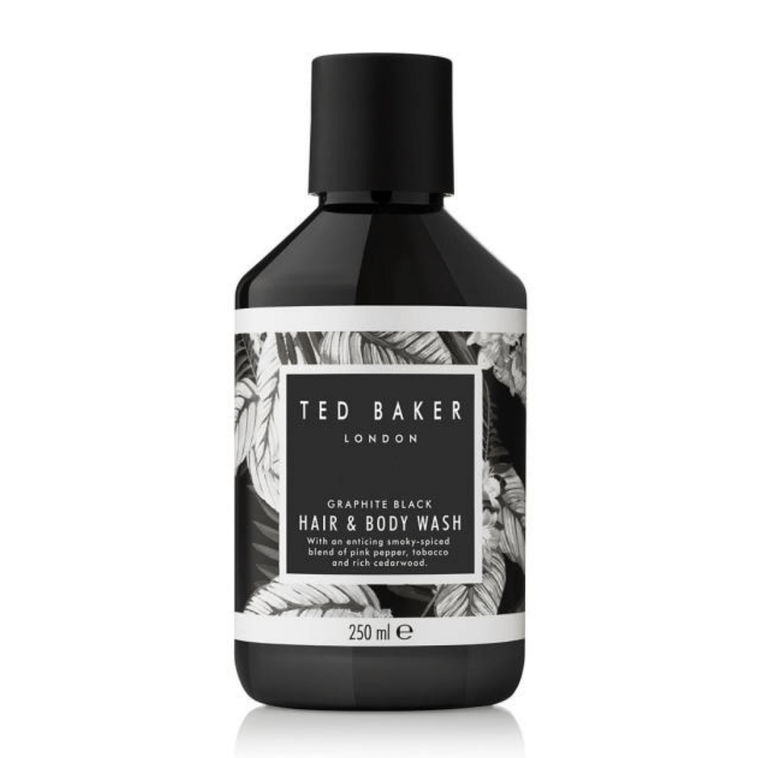 Ted Baker Hair And Body Wash Graphite Black 250ml Ikran's Cosmetics