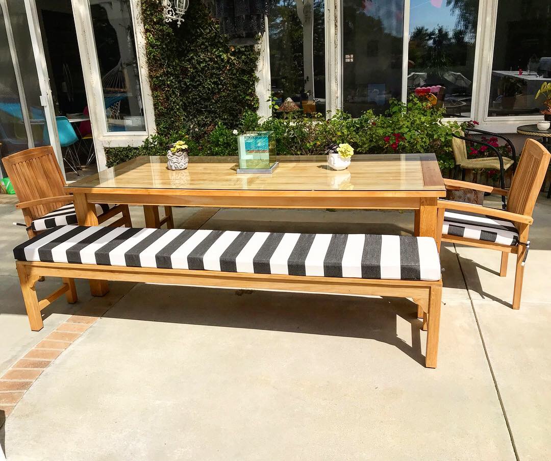 See more ideas about teak bench, teak, teak shower bench. Teak Dining set with backless bench - IKsun Teak Patio ...
