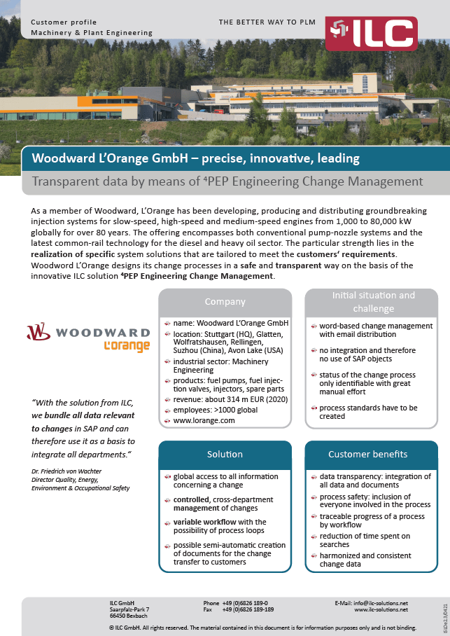 Engineering Change Management at Woodward L’Orange