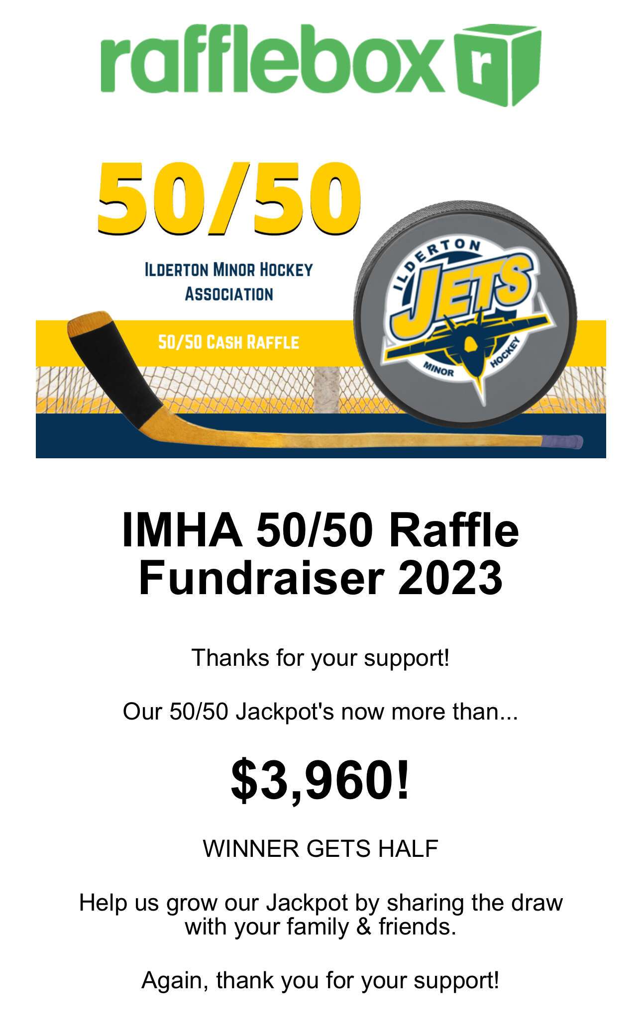 News > Rafflebox Draw Reminder!! (Ilderton Jets)