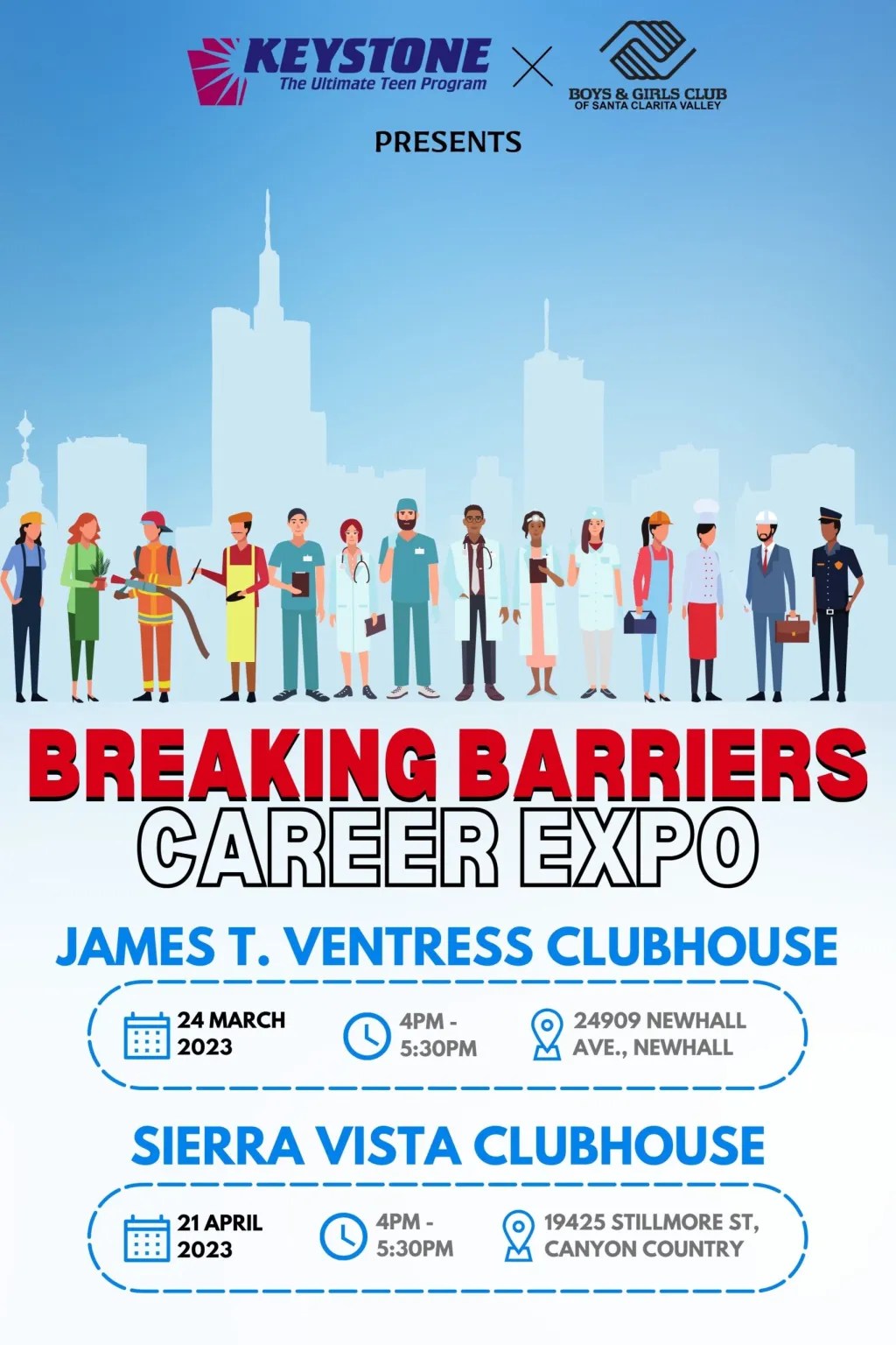 In the Community Keystone Club 'Breaking Barriers' Career Expo for