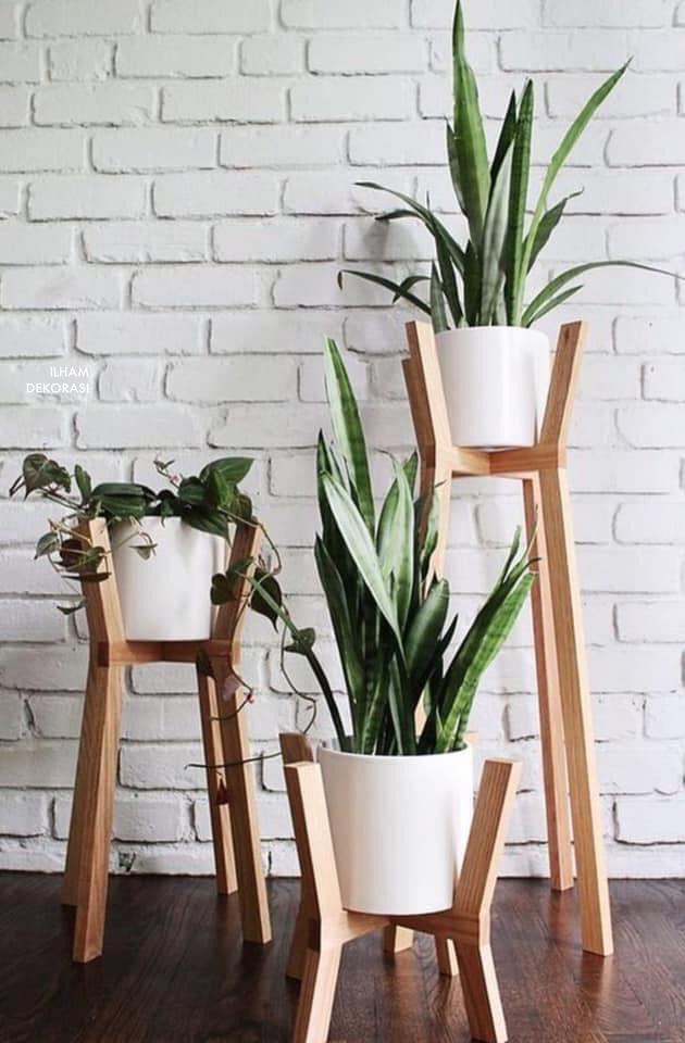 Cara DIY Stand Kayu Untuk Letak Pasu Pokok Hiasan. Ilham