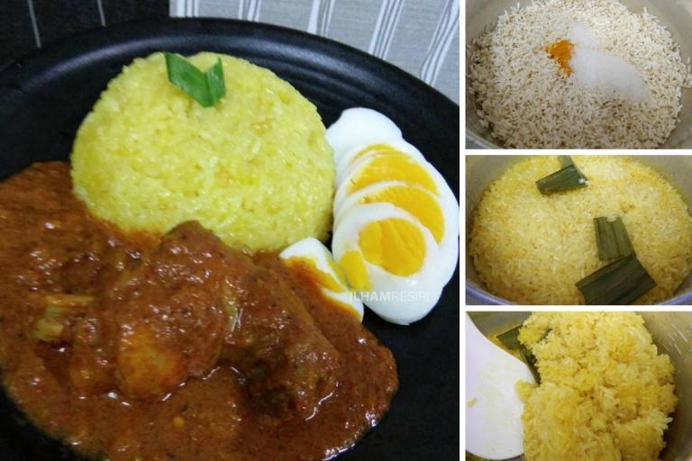 Mudah Sangat…Ini Cara Paling Simple Masak Pulut Kuning Guna Rice Cooker