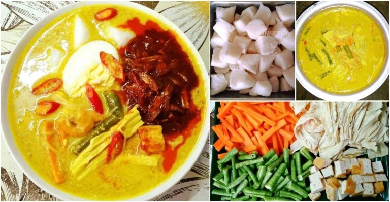 Resipi Lontong & Kuah Lodeh Kaww. Sedap & Senang Masak! ILHAMRESIPI