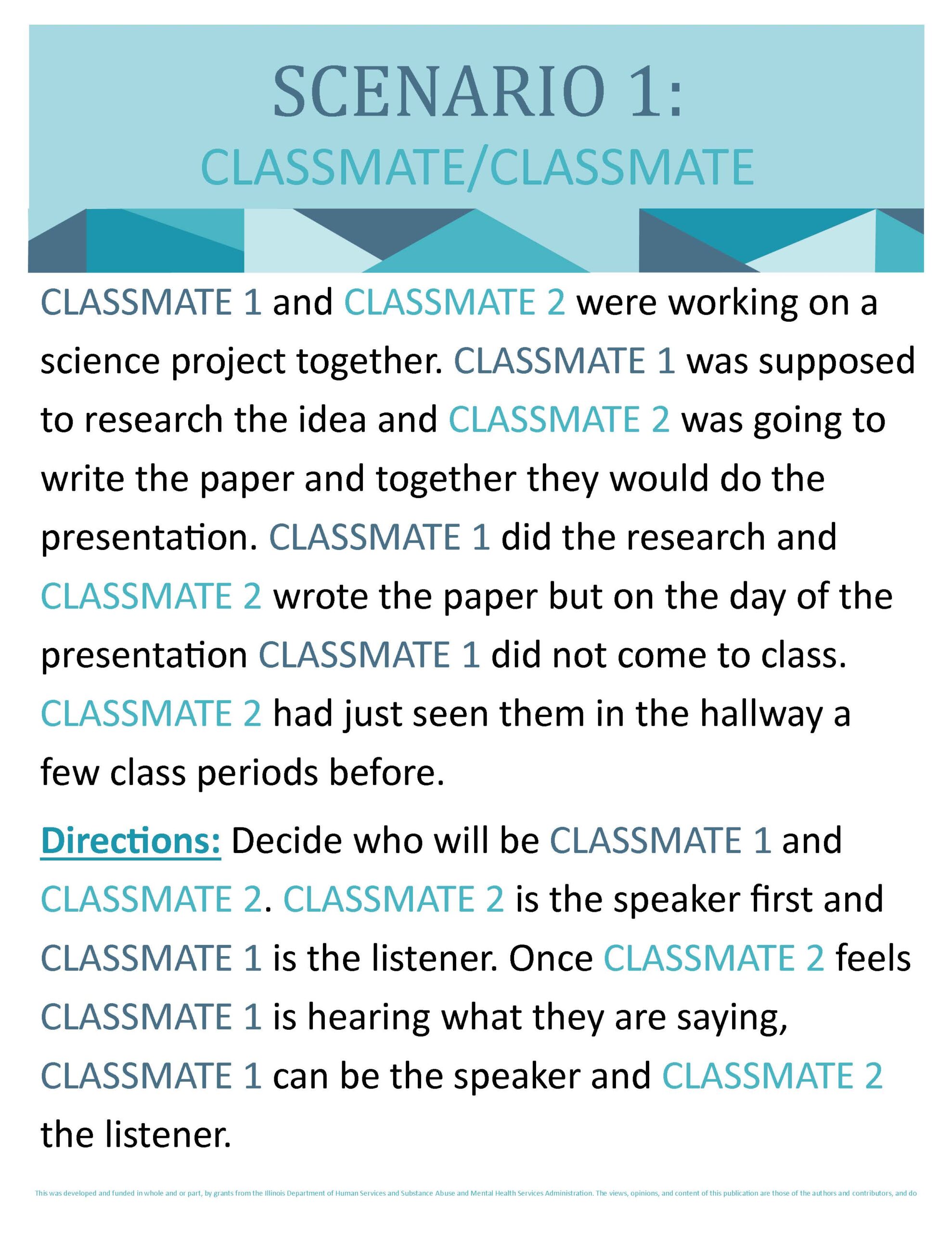 Speaker Listener Technique Group Scenarios Illinois Human Performance