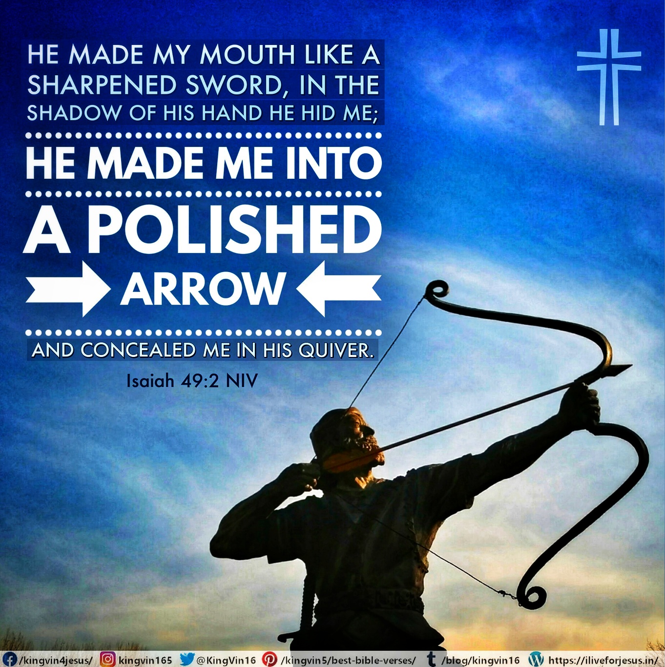 Polished Arrow I Live For JESUS