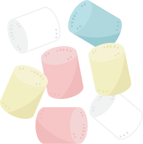 1 お菓子のマシュマロのイラスト | 無料イラスト素材のIllalet