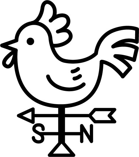 風見鶏 イラスト素材 [ 4448027 ] - フォトライブラリー Photolibrary 風見鶏のアイコンイラスト（線） | 無料イラスト素材のIllalet