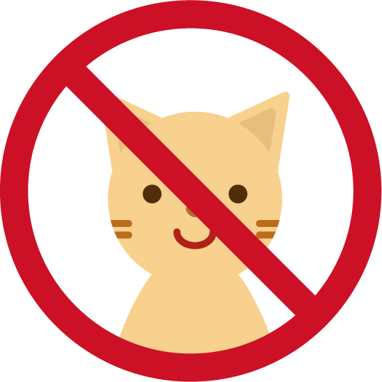 ペット不可アイコンイラスト（猫） 無料イラスト素材のillalet