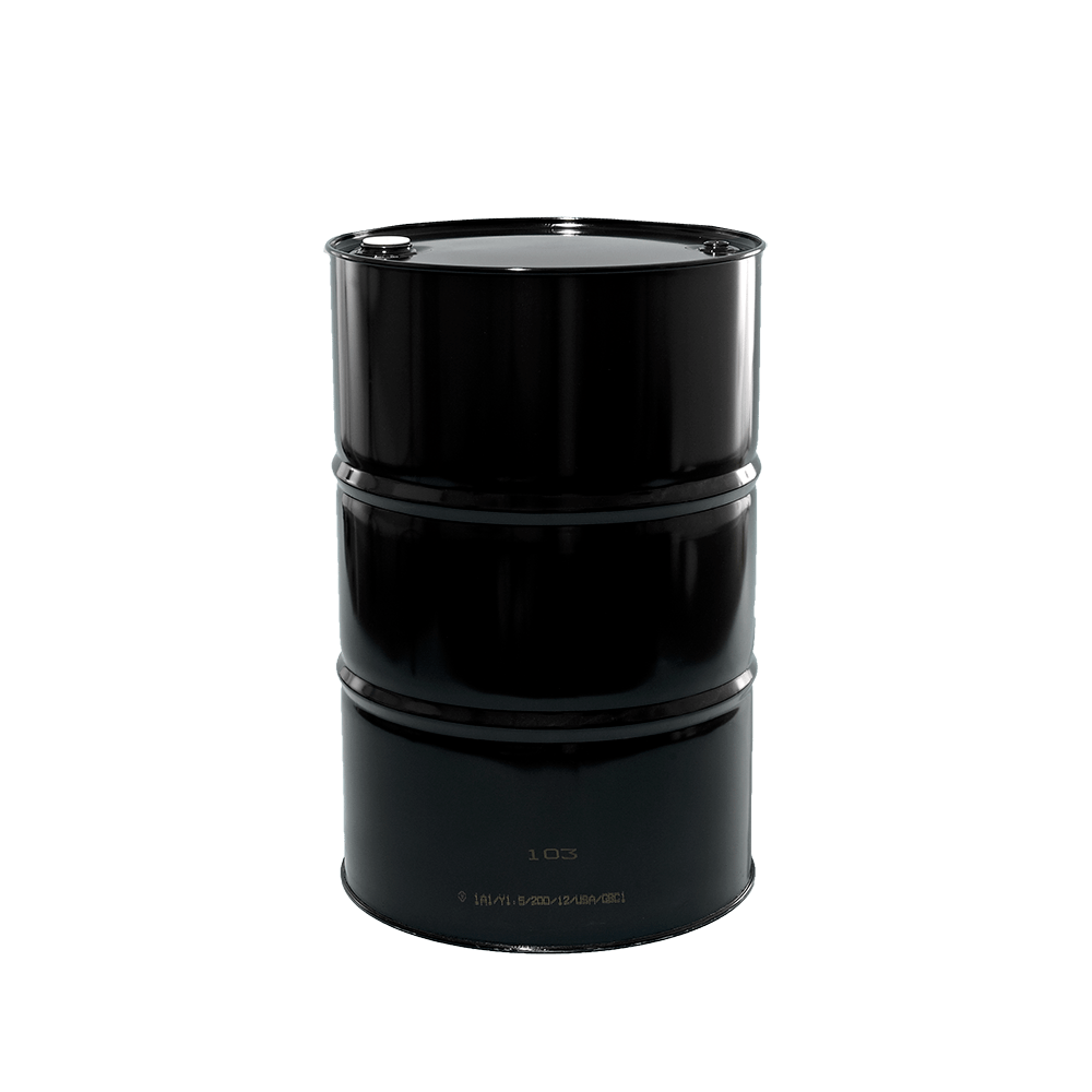 55 Gallon Black Tight Head Lined Steel Drum Illing Company