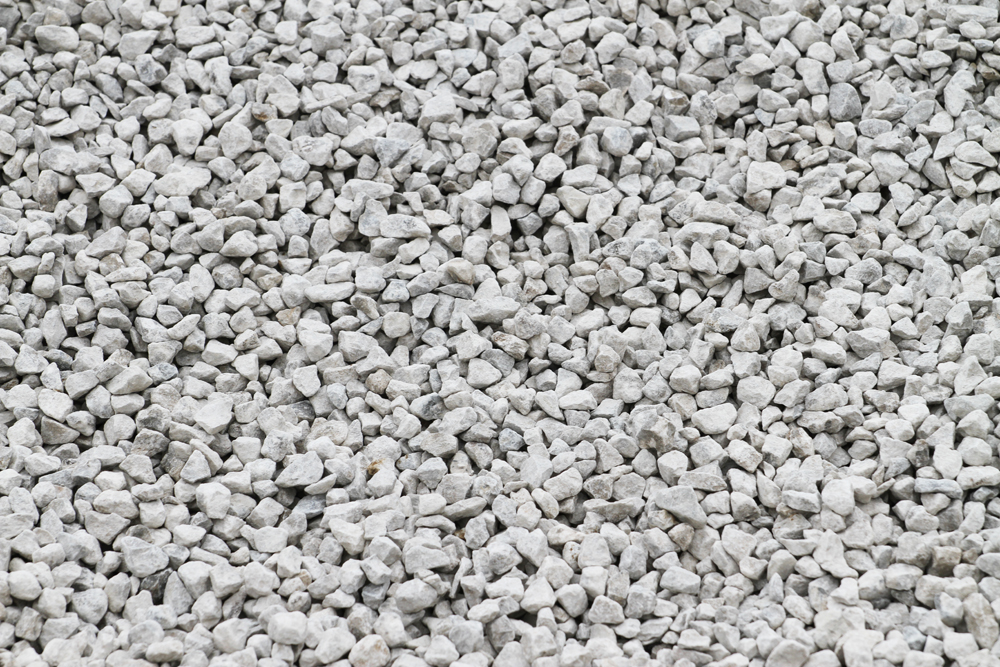 1" Washed White Rock Illini Brick Company Bloomington Illinois