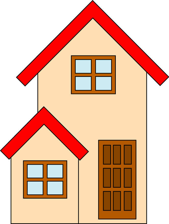 イラストポップの無料引っ越しハガキ素材 家