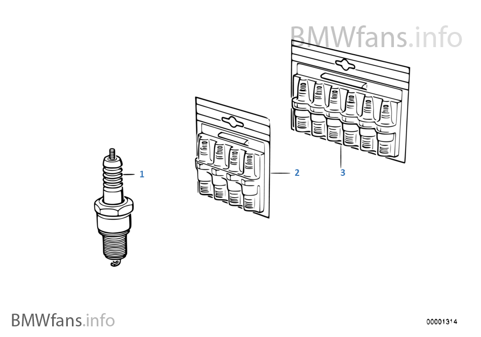 Spark plug BMW 3' E30 318i M40 Europe