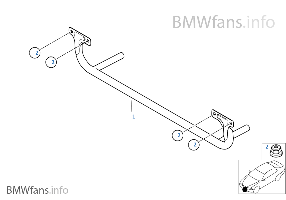 Chrome bar front lip E53