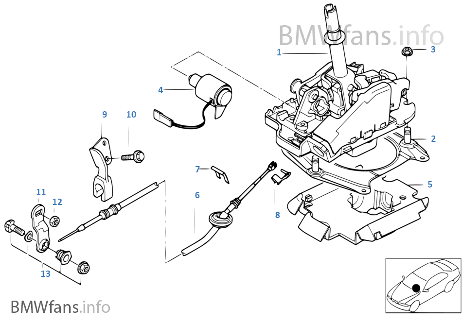 Gear shift Steptronic, all-wheel-drive | BMW 3' E46 330xd M57N Europe