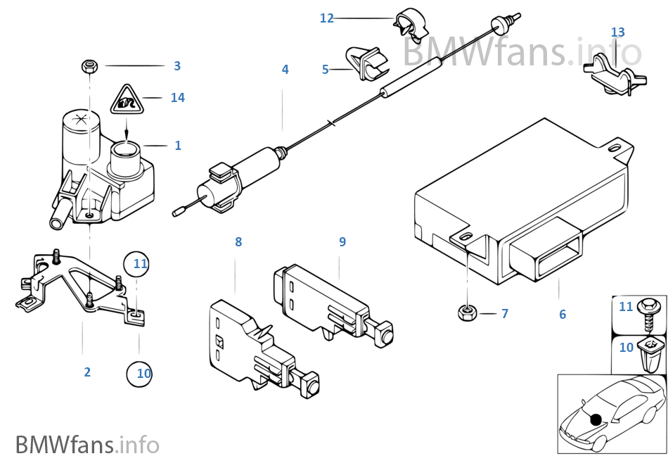 Cruise control BMW 5' E39 525i M54 Europe