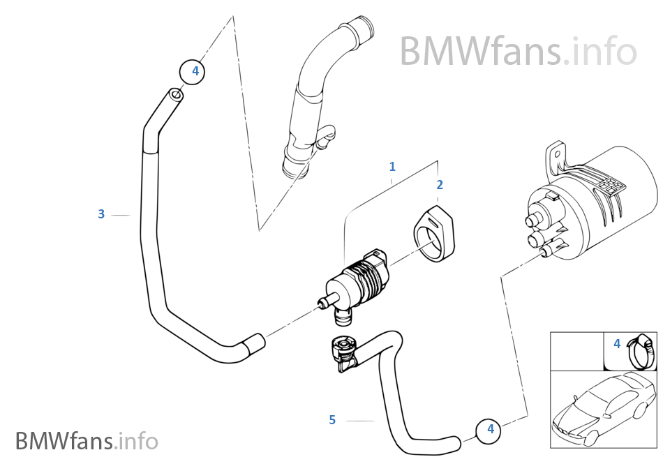 Fuel tank breather valve BMW 3' E46 M3 S54 Europe