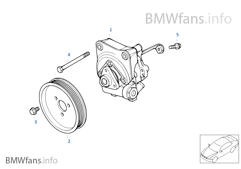 Power steering pump BMW 3' E46 M3 S54 Europe