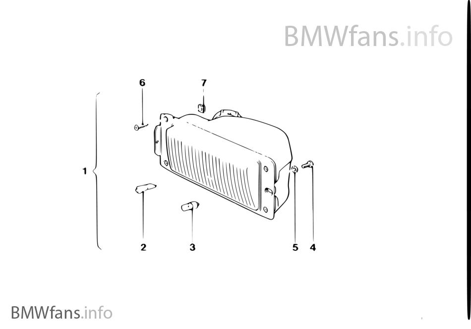 Front fog lamps/parking light BMW M1 E26 M1 S38 Europe