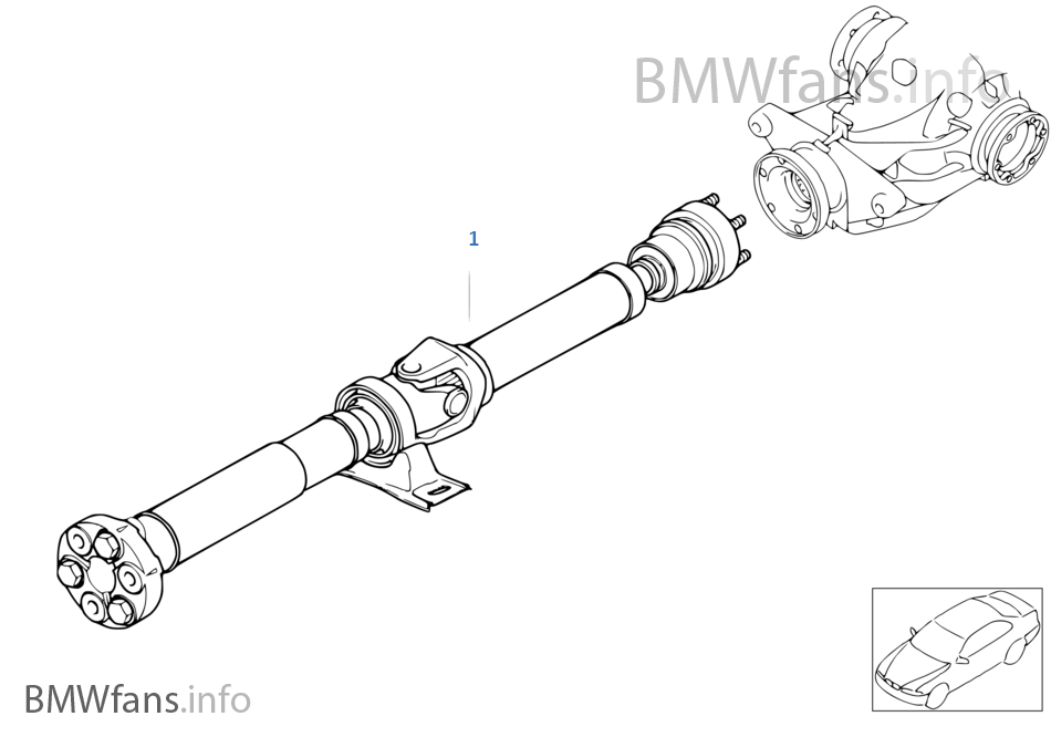 Drive shaft (constantvelocity joint) BMW 3' E46 M3 S54 USA
