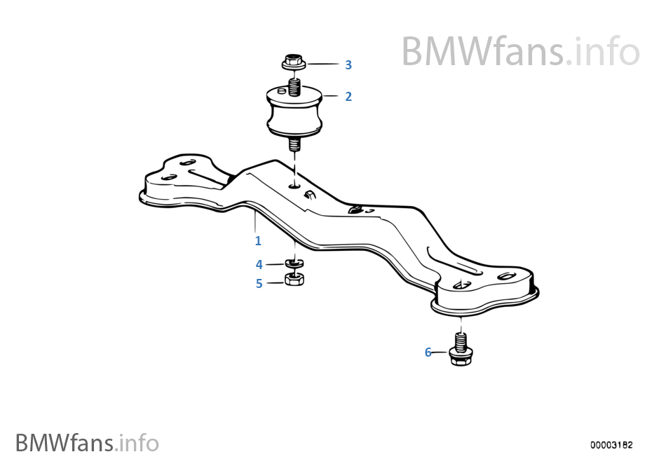 Gearbox suspension BMW 5' E34 518i M43 Europe