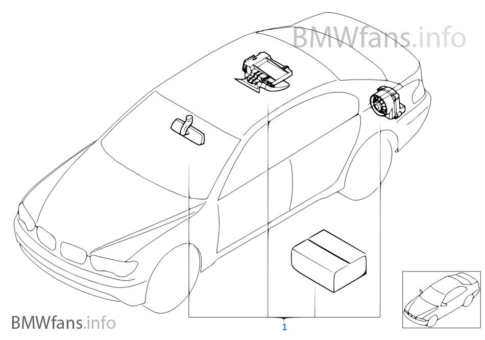 Kit 2ème monte pour système d'alarme BMW 5' E60 520i M54 l'Europe