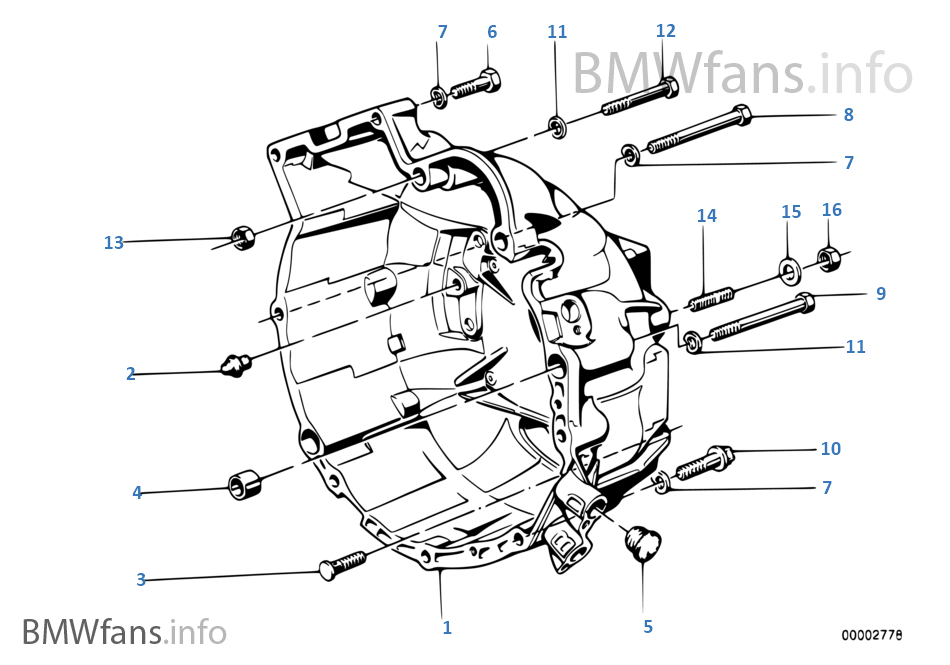 Clutch bell housing BMW 3' E30 M3 S14 Europe