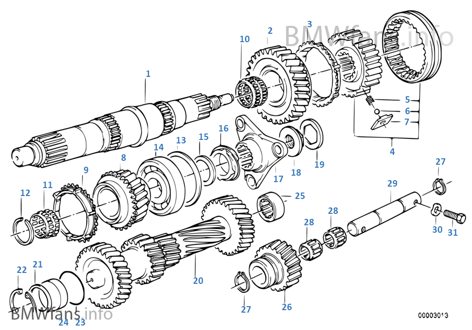 Getrag 260/5/50 gear wheel set, sing part | BMW 3' E30 325i M20 Europe