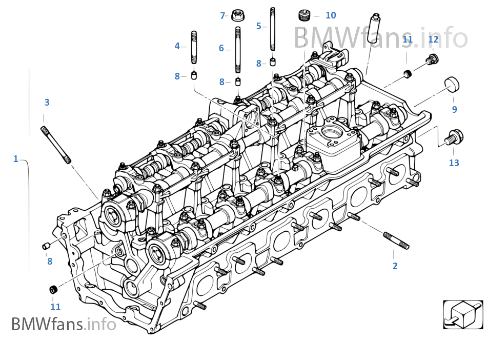 Cylinder Head BMW 7' E66 760Li N73 USA