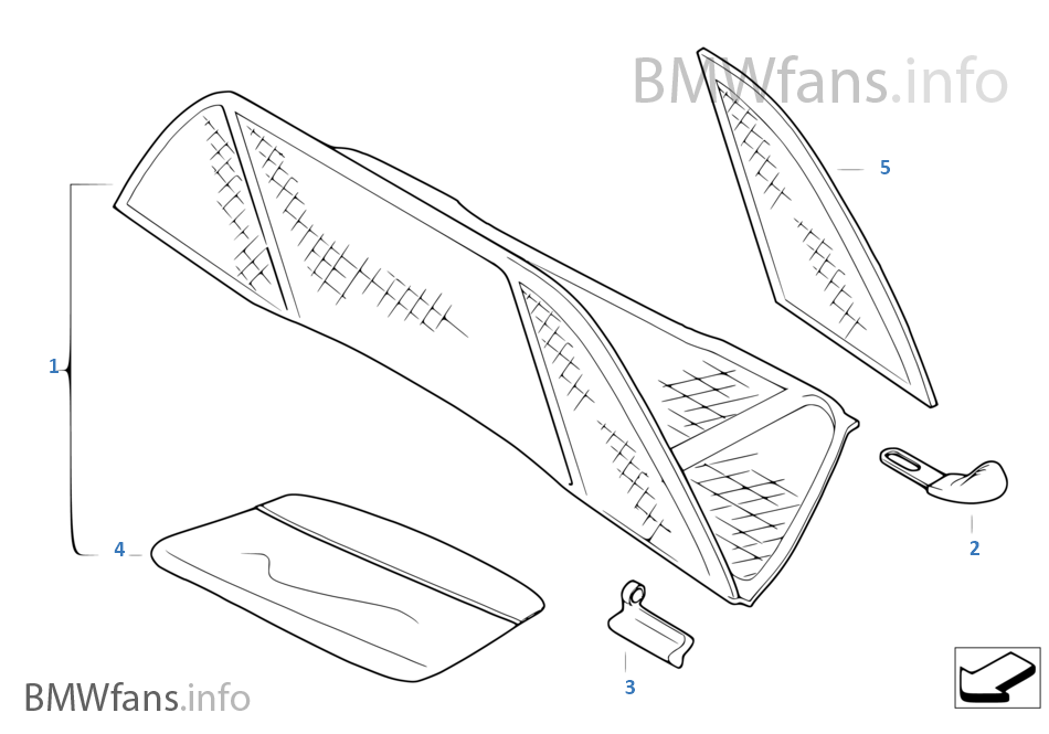 Wind deflector BMW 3' E46 M3 S54 USA