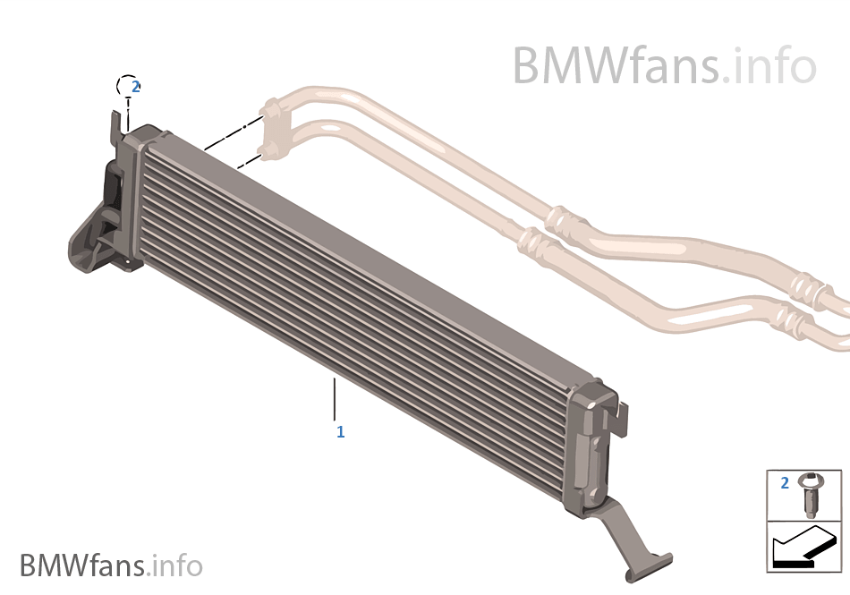 Engine oil cooler BMW X5 E53 X5 4.4i N62 Europe