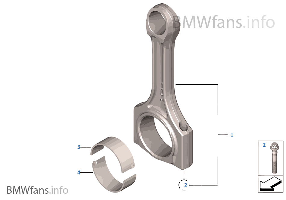 Crankshaft Connecting Rod BMW 3' E90 320d N47 Europe