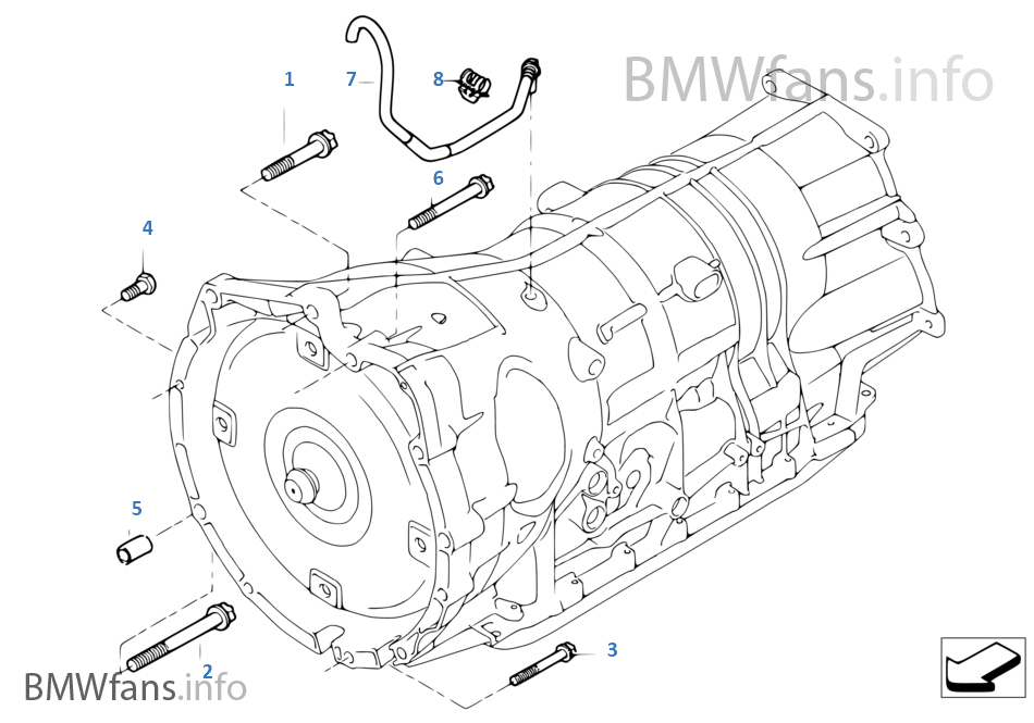 Gearbox mounting / ventilation BMW X5 E70 X5 3.0d M57N2 Europe