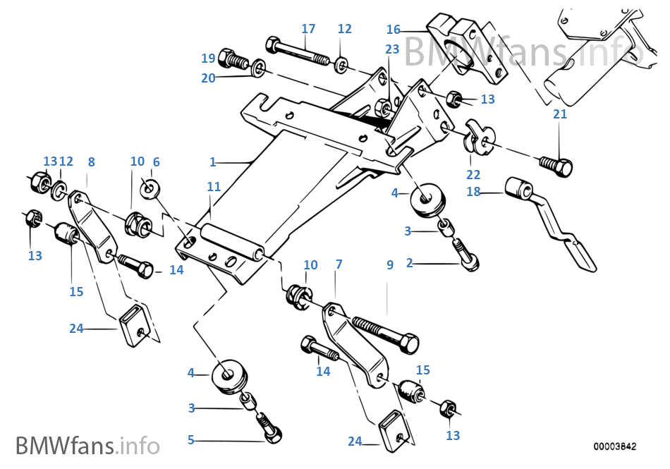 Steering columnadjustable/single parts BMW 5' E34 M5 3.6 S38 Europe