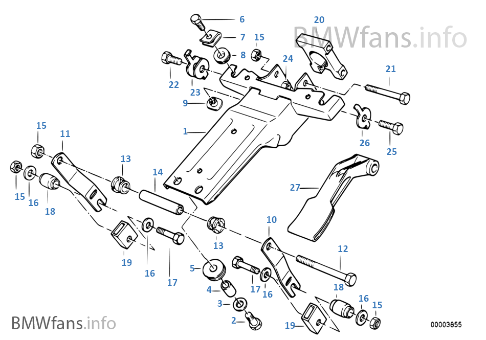 Steering columnadjustable/single parts BMW 5' E34 518i M40 Europe