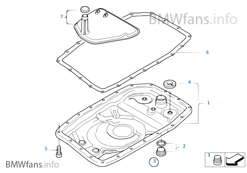 GA6HP26Z oil pan, all wheel drive BMW X5 E53 X5 3.0d M57N Europe