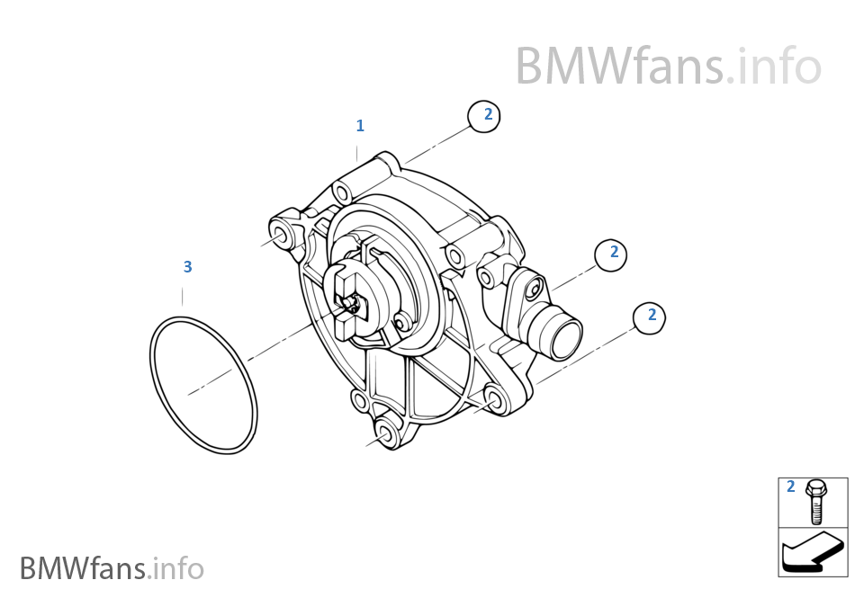 Vacuum pump BMW 3' E90 316i N43 Europe