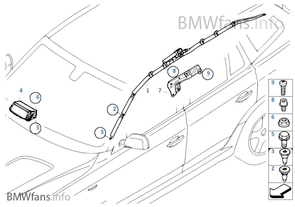 Airbag passenger and head airbag BMW X3 E83 X3 2.0d M47N2 Europe