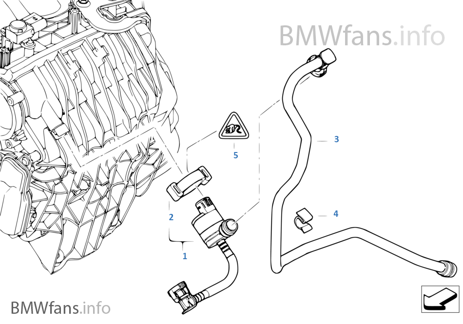 Fuel tank breather valve BMW 3' E90 LCI 318i N43 Europe