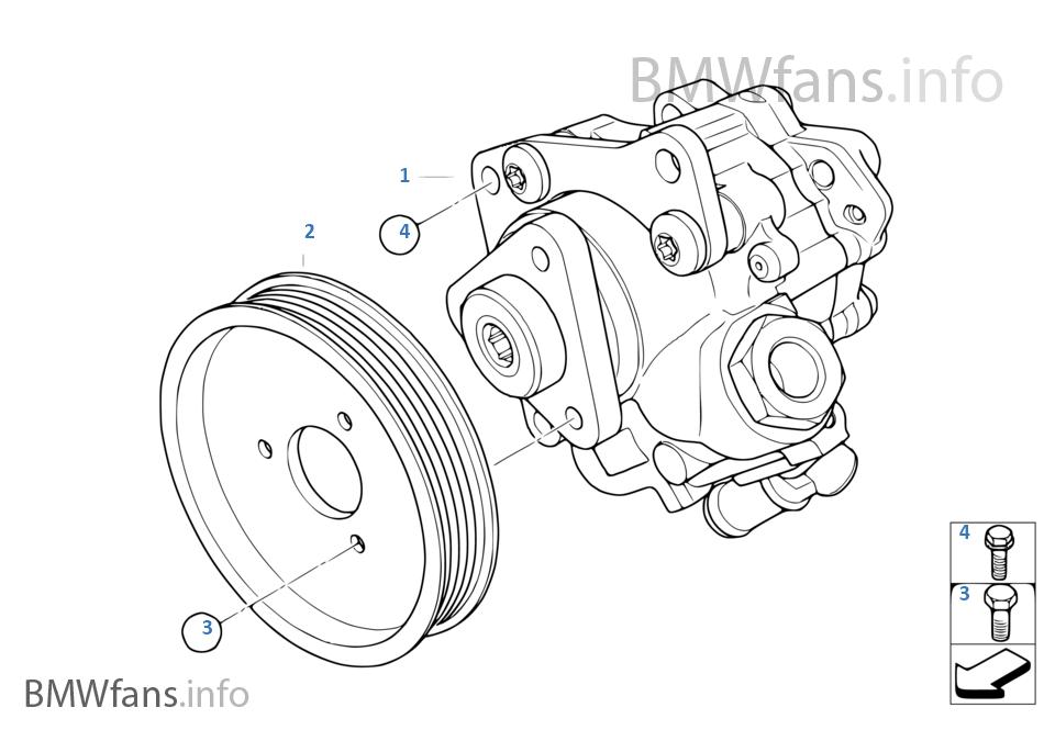 Power steering pump | BMW 3' E90 LCI M3 S65 Europe