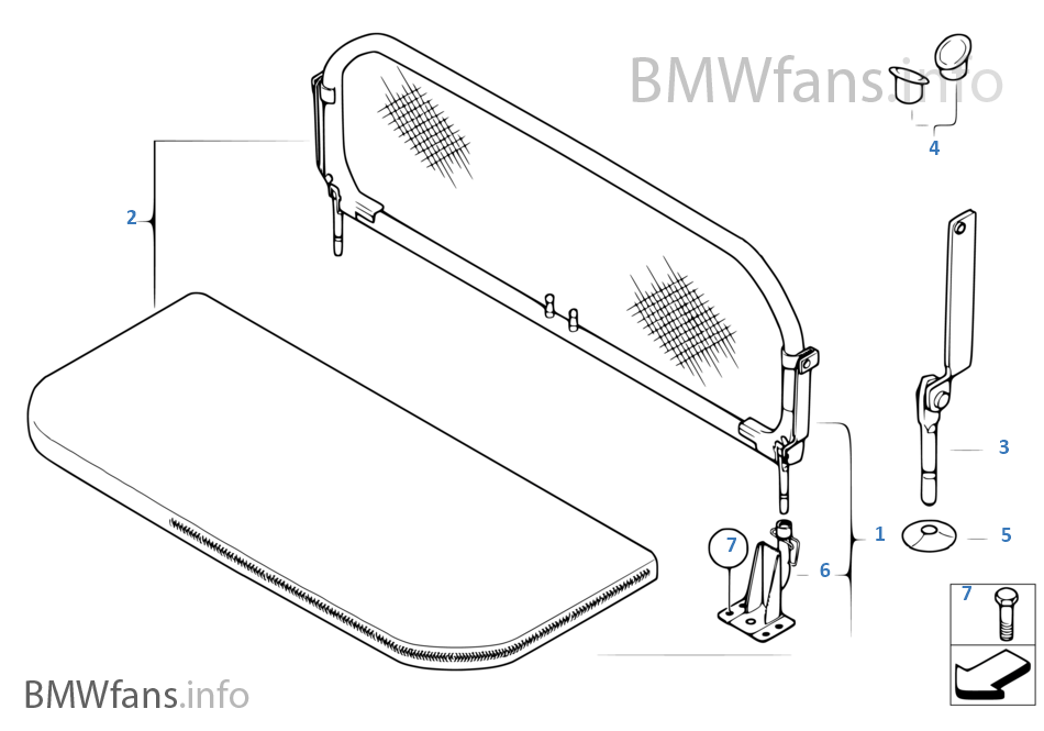 Wind deflector BMW Z3 E36 Z3 1.9 M43 Europe