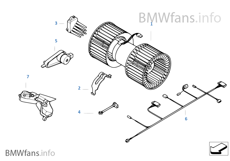 Electric parts for ac unit BMW X3 E83 LCI X3 2.0d N47 Europe