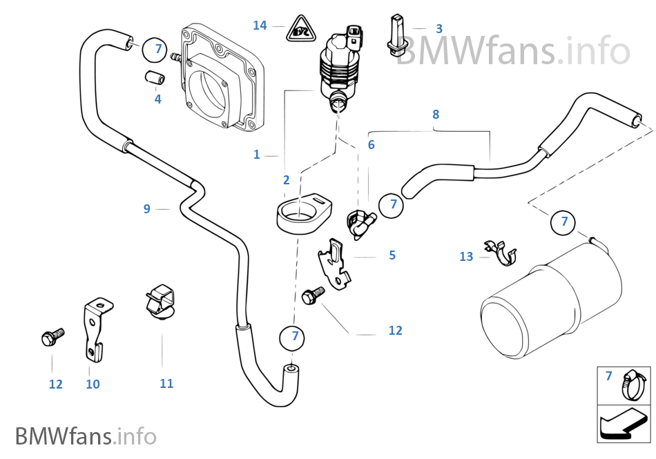 Fuel tank breather valve | BMW X5 E53 X5 4.4i M62 Europe