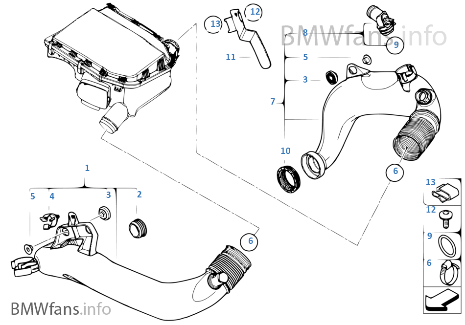 Air duct BMW 3' E92 LCI 335is N54T USA