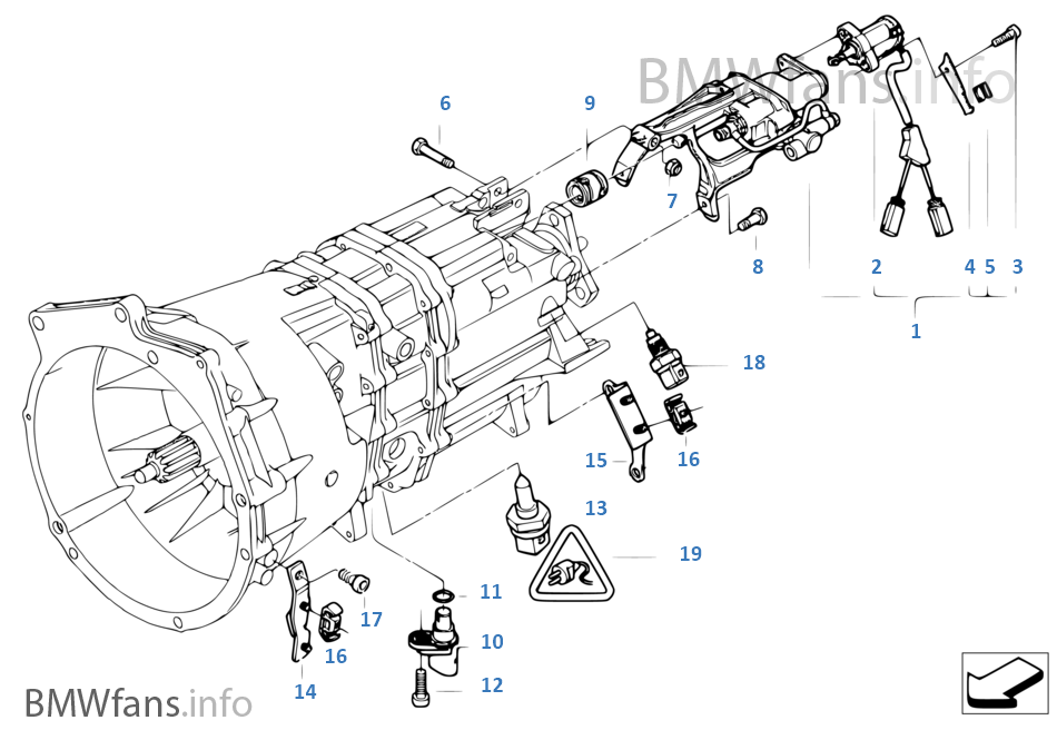 Transmission parts SMG BMW 3' E46 M3 S54 Europe