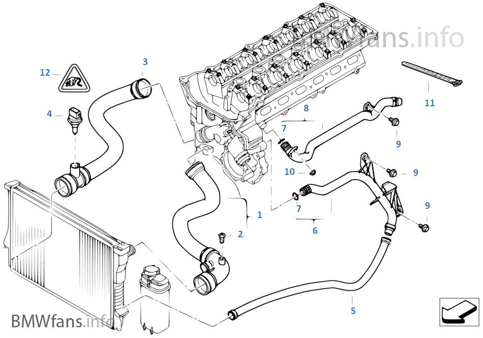 Cooling System Water Hoses | BMW 3' E46 330i M54 Europe