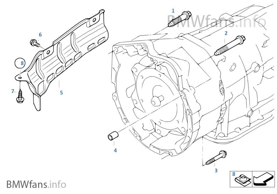 Gearbox mounting parts BMW 5' E60 525i N52 Malaysia