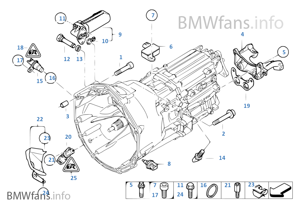 Gearbox mounting parts BMW 3' E92 M3 S65 Europe
