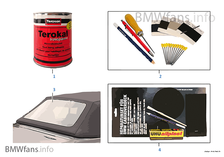 Convertible top repair BMW Accessories Catalog