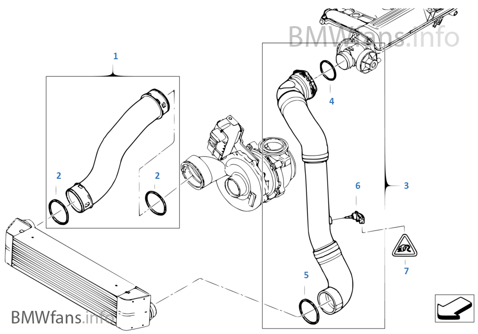 Intake manifoldsupercharg.air duct/agr BMW X3 E83 LCI X3 3.0d M57N2